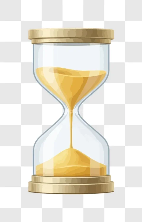 Hourglass Sand Time Flowing Gold