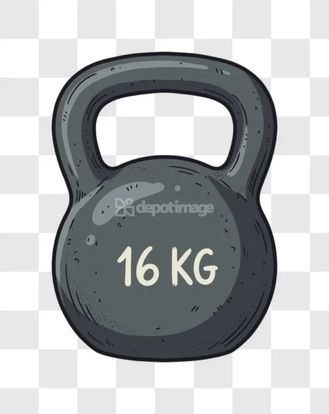 Kettlebell Weight Gray 16 Kg Exercise Icon