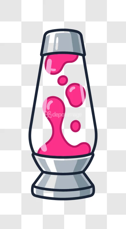Lava Lamp Retro Style Pink Liquid