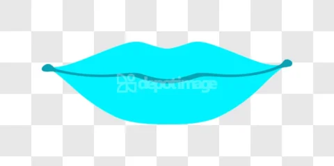 Lips Mouth Turquoise Simple Icon