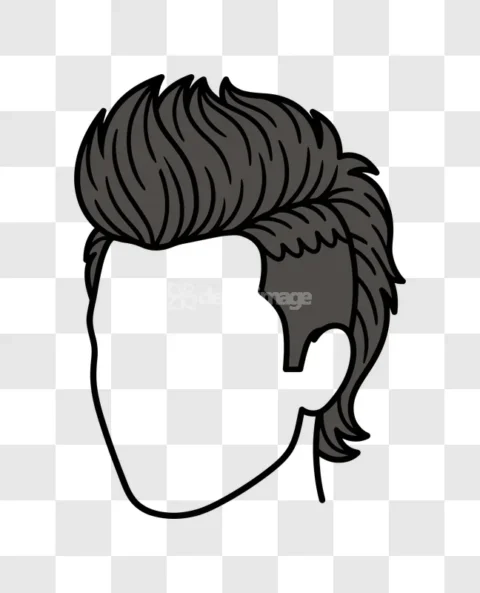 Mens Hair Style Cartoon Illustration