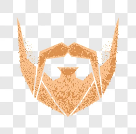 Orange Beard Flat Geometric Design