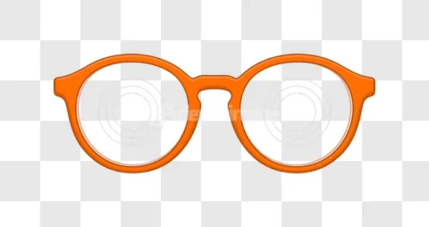 Orange Retro Round Eyeglasses Classic Style