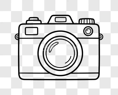 Outline Photo Camera Isolated Icon