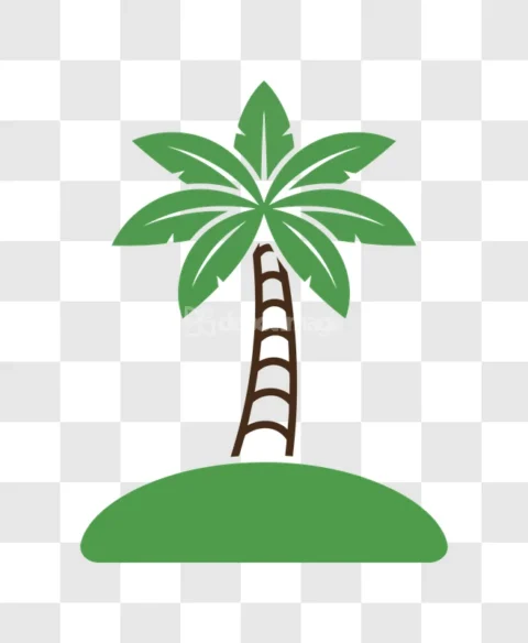 Palm Tree Island Simple Icon