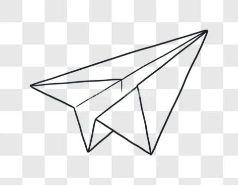 Paper Airplane Origami Flying Sketch Art