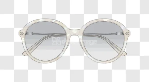Pearl Round Sunglasses Gradient Lenses