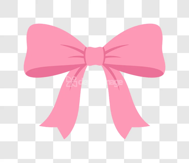 Pink Bow Ribbon Decoration Cute, light pink, flat graphic style