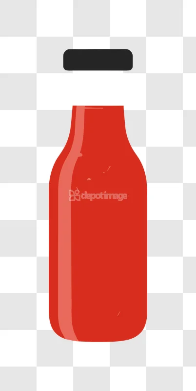 Red Ketchup Sauce Bottle Container Food