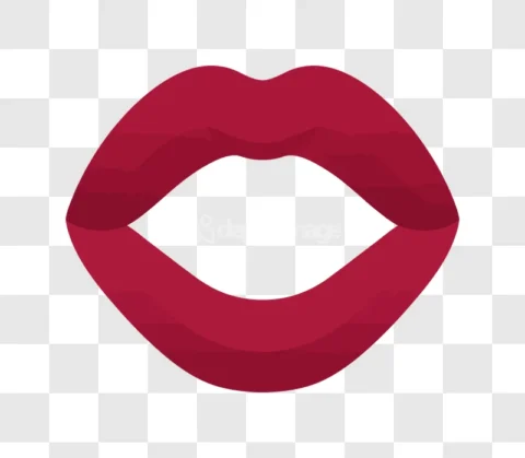 Red Lips Open Mouth Makeup Sensual