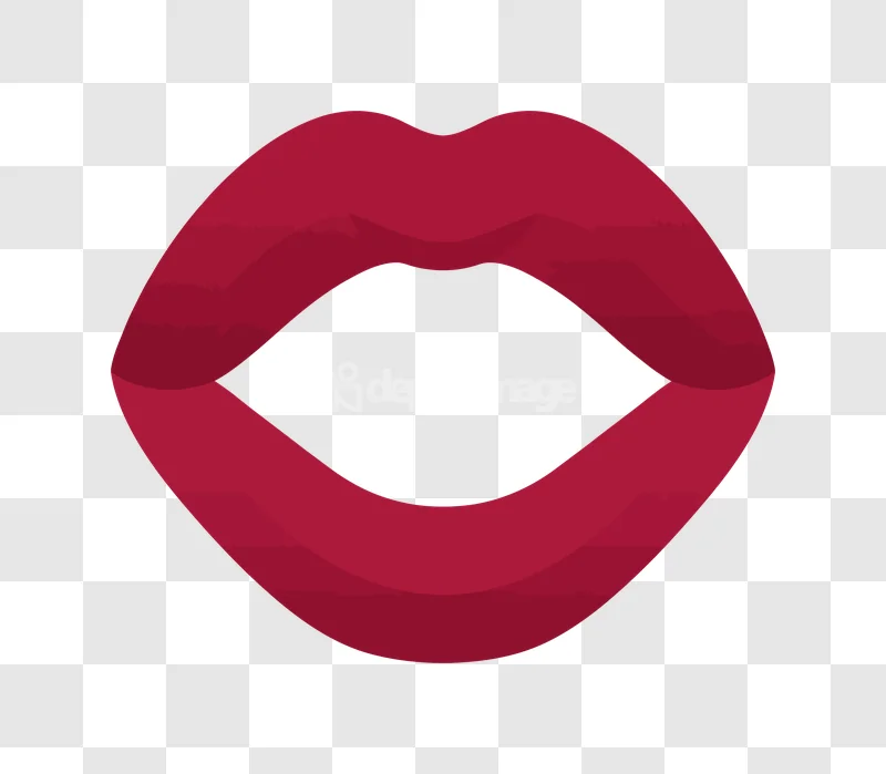 Red Lips Open Mouth Makeup Sensual: bold, stylized, dark red lips