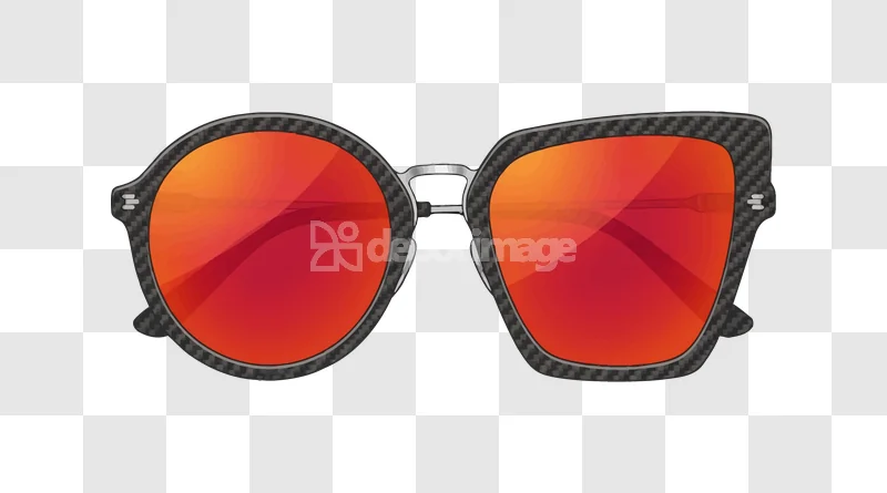 Red Polarized Sunglasses Carbon Fiber Frame with vibrant red lenses and unique frame shapes