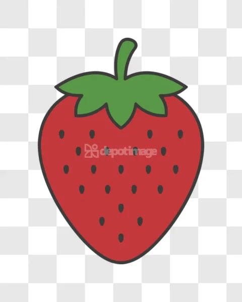 Red Strawberry Fruit Cute Icon