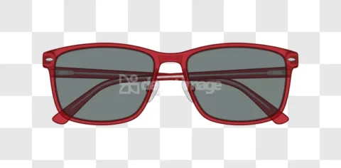 Red Sunglasses Polaroid Front View