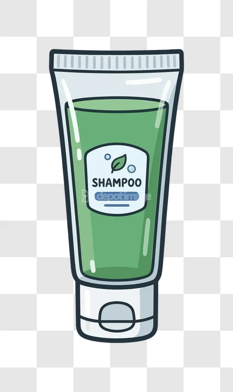 Shampoo Bottle Green Cartoon Icon