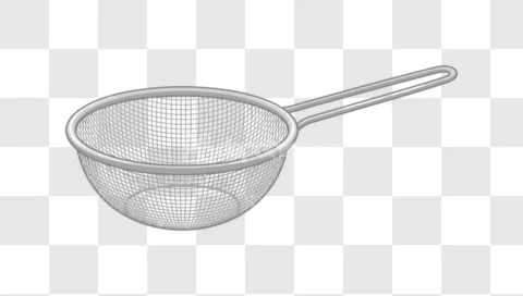 Silver Metal Kitchen Sieve Strainer
