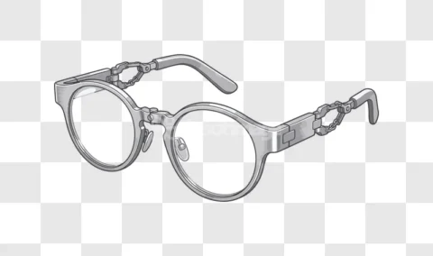 Silver Round Eyeglasses Spectacles Fashion Style
