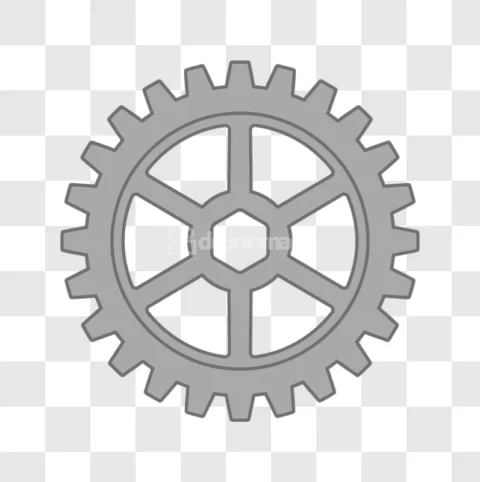 Simple Gray Gear Wheel Icon Shape