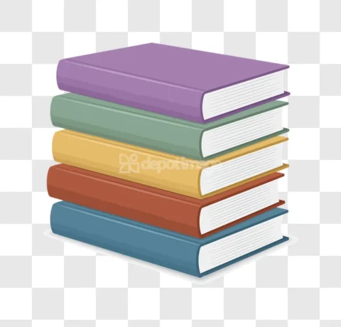 Stack Books Colorful Learning Education Pages