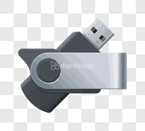Usb Flash Drive Gray Silver Memory Stick