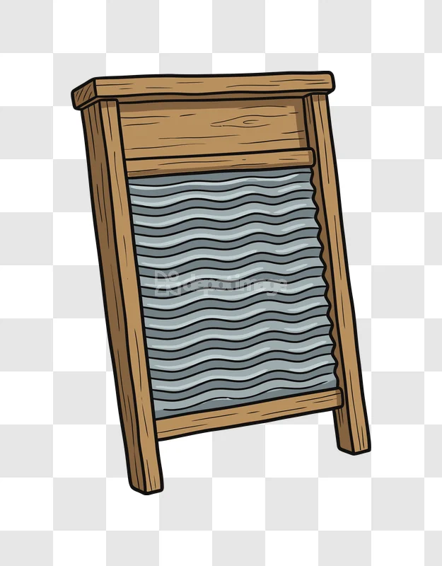 Vintage Wooden Washboard Laundry Tool Old