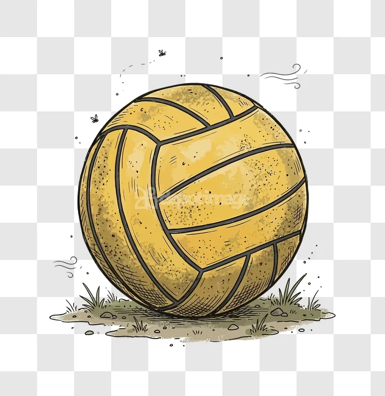 Volleyball Outdoor Play Hand Drawn