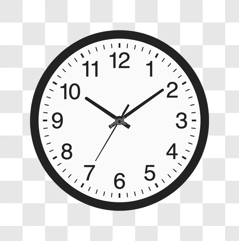 Wall Clock Black White Time Counting