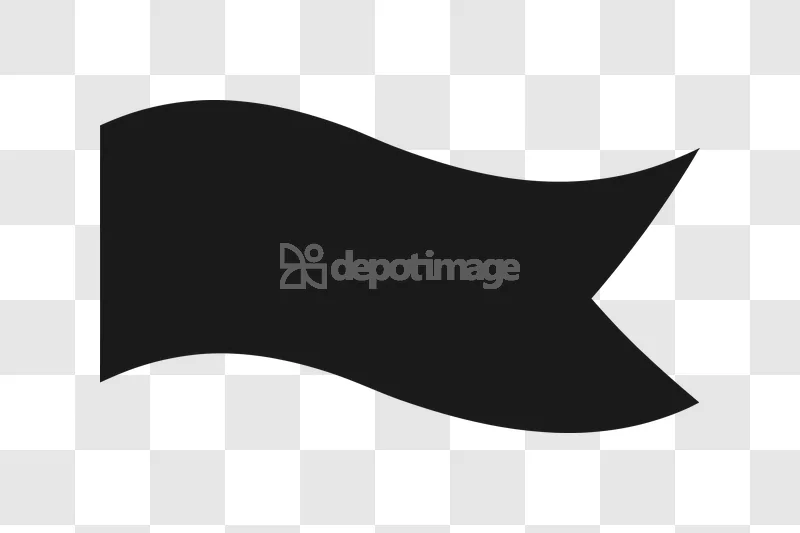 Waving Flag Black Icon Shape Simple
