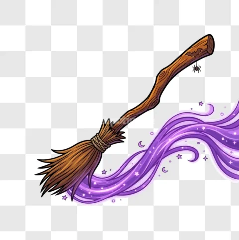 Witch Broom Flying Magic Spell Halloween