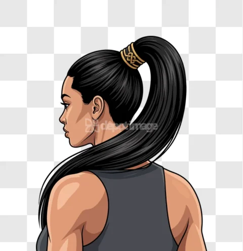 Woman Ponytail Celtic Knot Hair Band