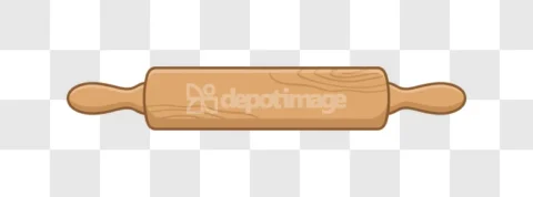Wood Rolling Pin Kitchen Utensil Flat Style