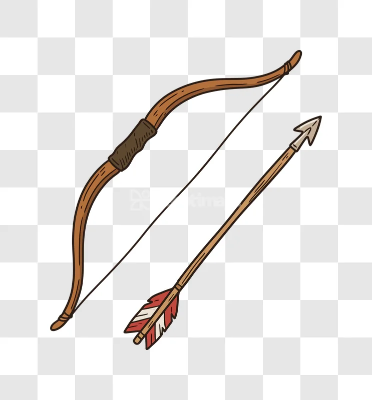 Wooden Bow Arrow Hunting Weapon