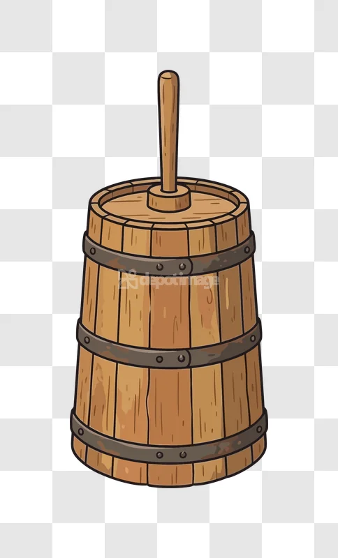 Wooden Butter Churn Barrel Vintage Dairy