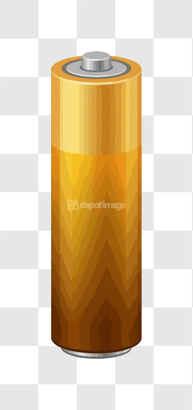 Yellow Aa Battery Power Source Energy