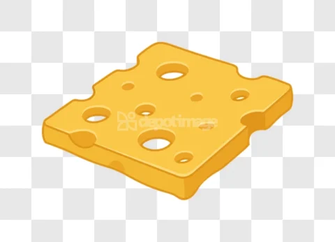 Yellow Cheese Slice Holes Dairy