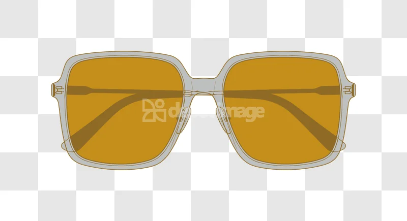 Yellow Lens Sunglasses White Frame Style: yellow lenses, white frames, transparent background